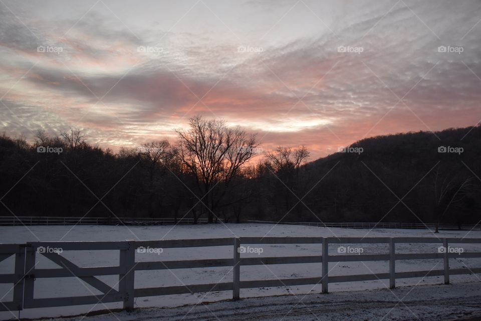 Sunset on a New Jersey Farm