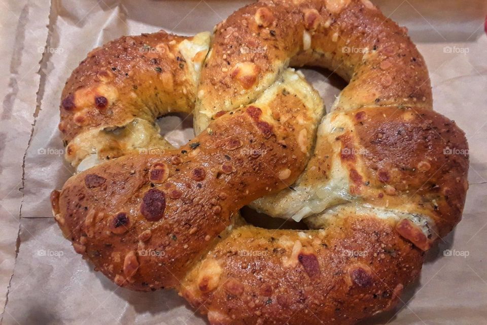 I had this delicious spinach and feta cheese pretzel that I got from the cafe in Barnes and Noble.