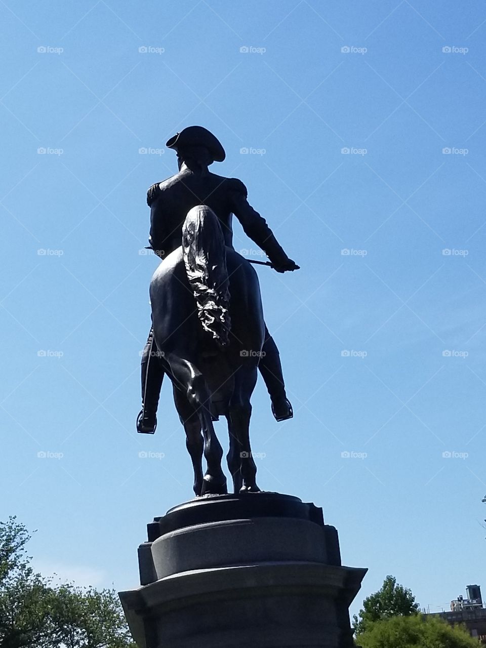 Boston Common Park George Washington Statue
