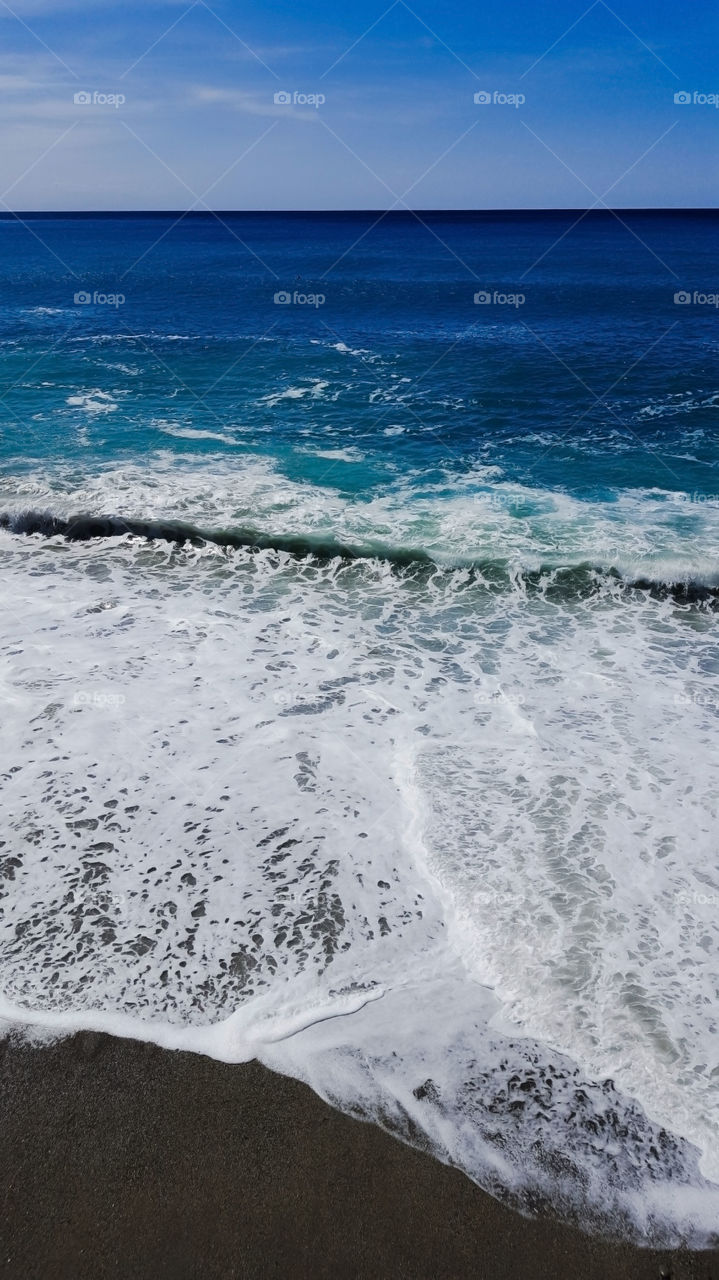 Seascape in Deiva marina in Italy