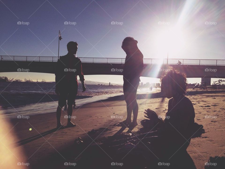 Friends on beach