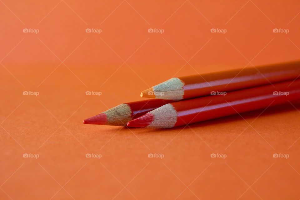 Orange Color Story - colored pencils