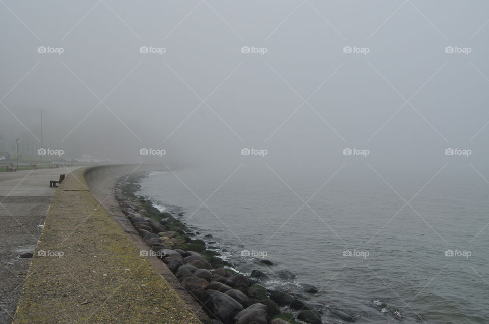 Fog, Water, Sea, Beach, Landscape