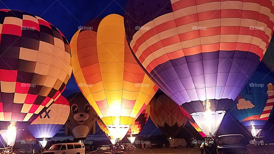 Greenville Glows hot air balloon show Michigan