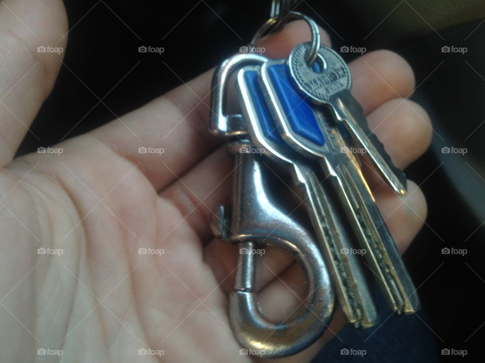 Keys in hand