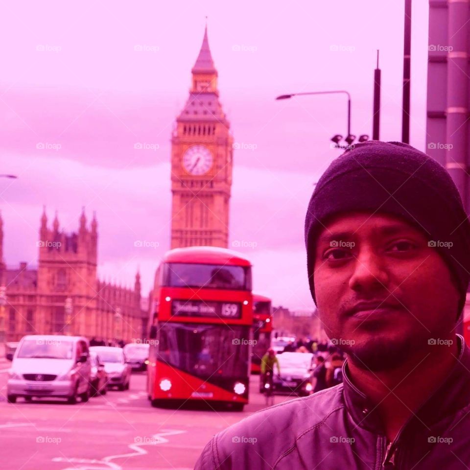 Selfie BigBen London Bus