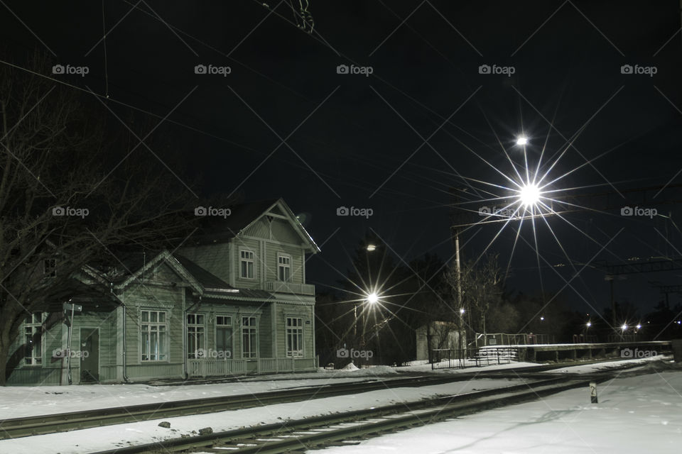night trainstation Pääsküla