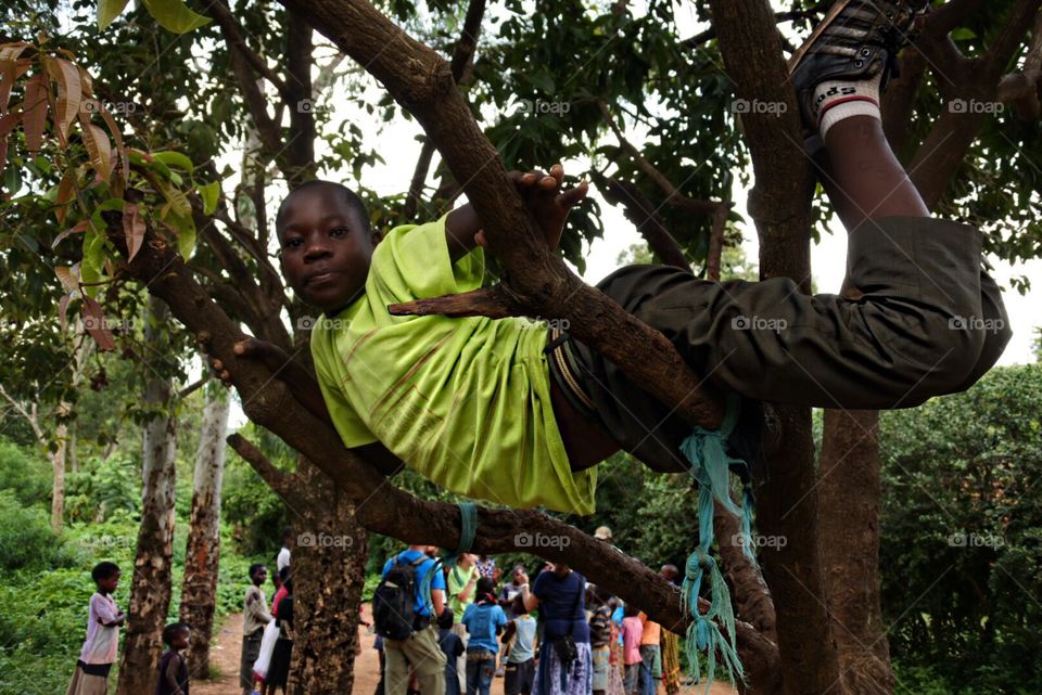 Zacheus in the tree. Getting a better look at the white peoples....