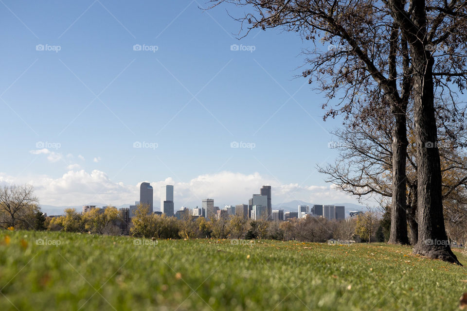 City in the fall