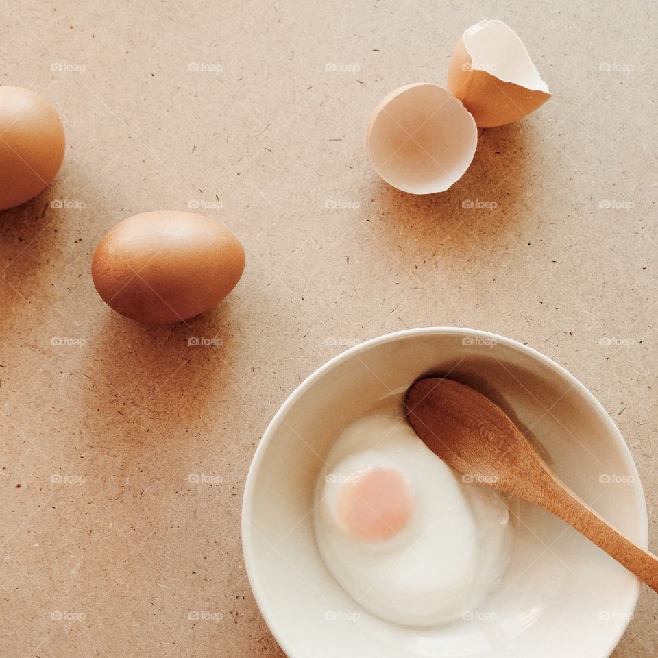Daily breakfast with fresh organic eggs