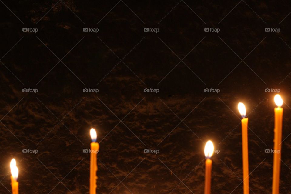 Lighted candle