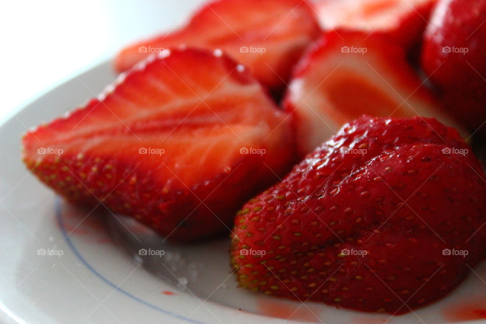 strawberries macro shot