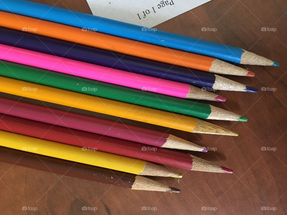 colors, pencils 