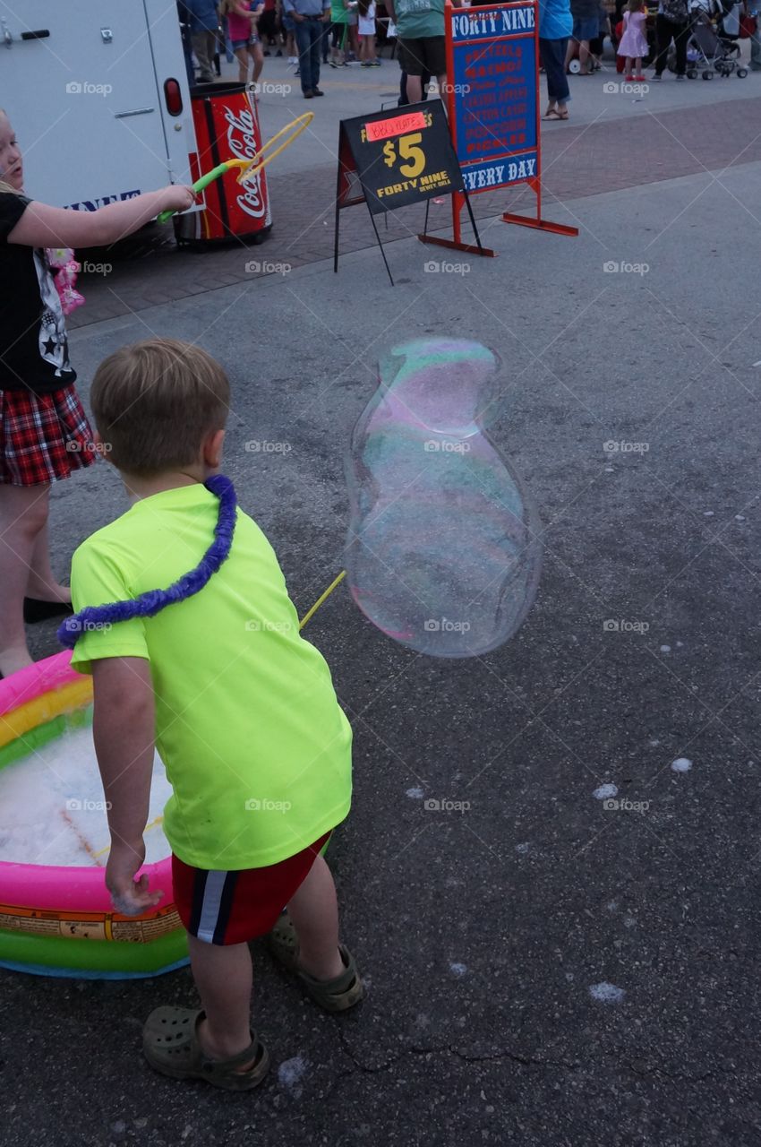 Boy and his bubble