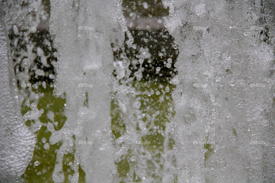 Water droplets in a fountain 