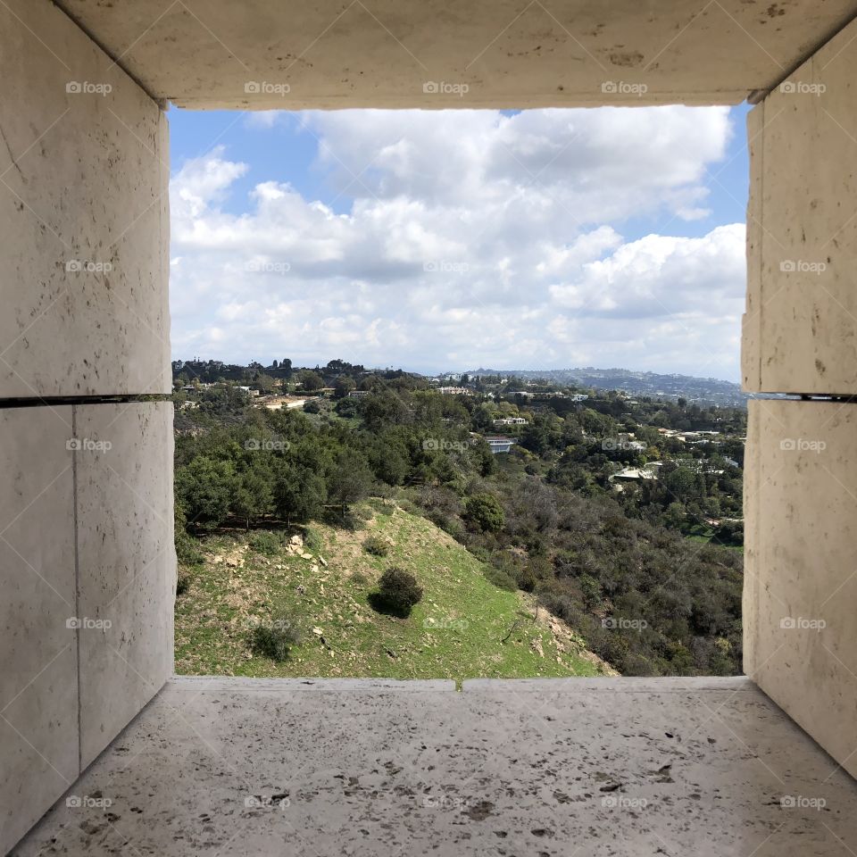 View from a wall frame