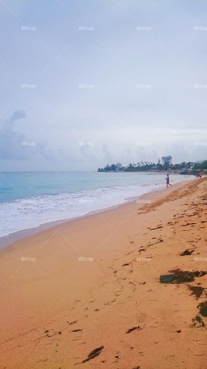 blue beach. trip to Puerto Rico