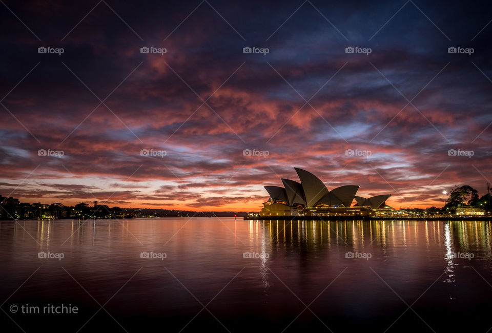 Sydney Opera House and a colourful sunrise