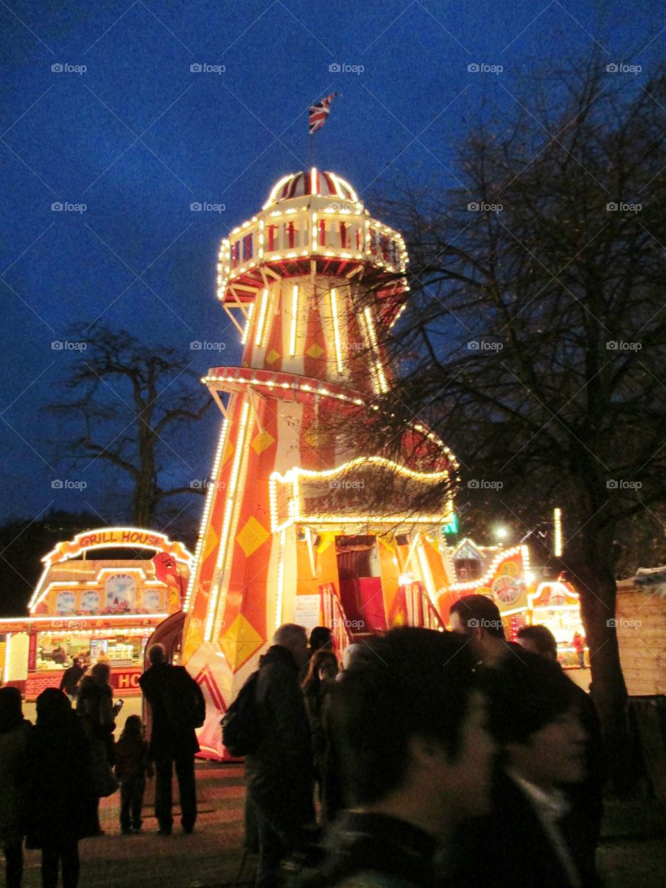 Helter skelter fair ground slide