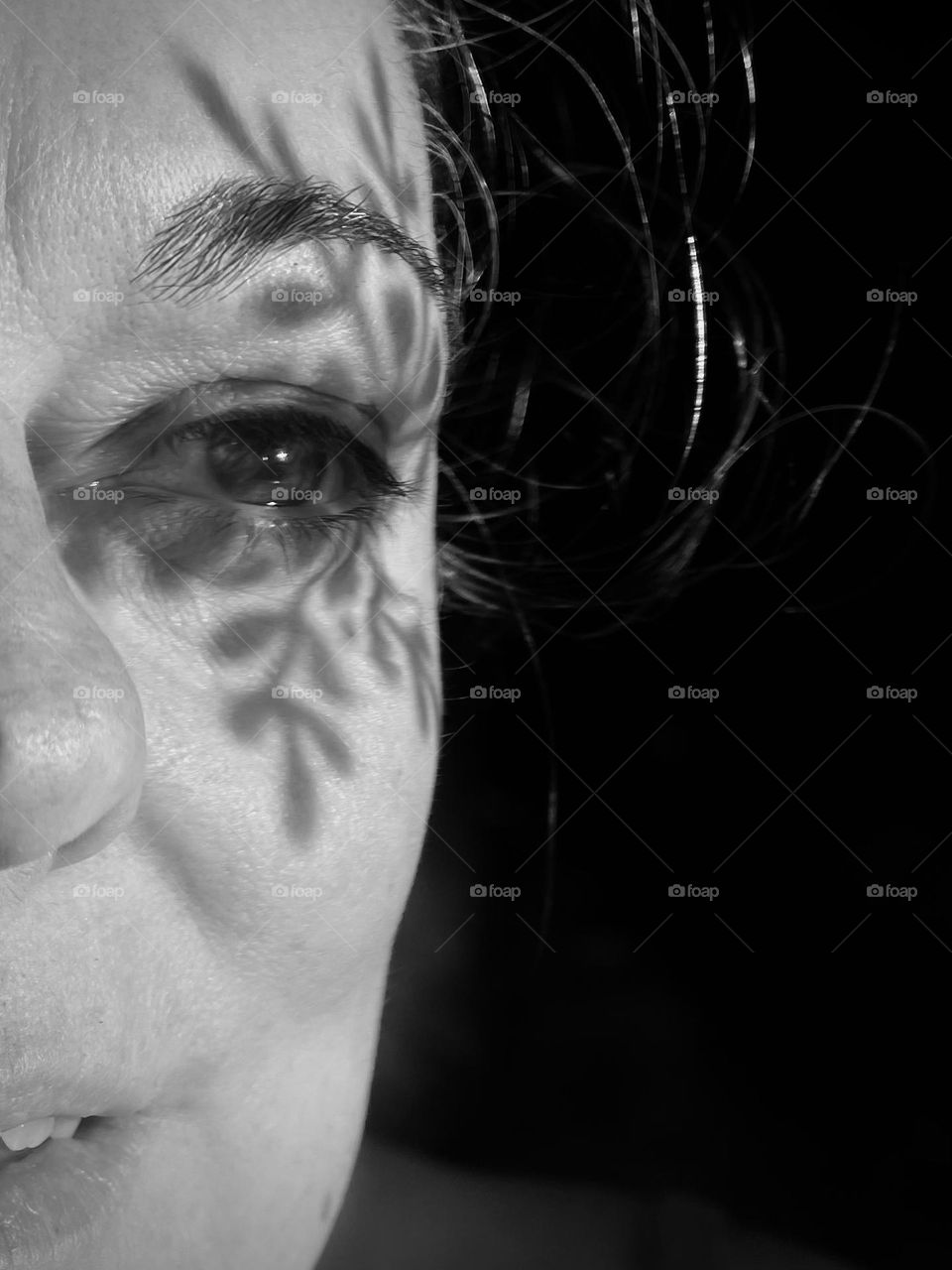 The shadow on the eye...