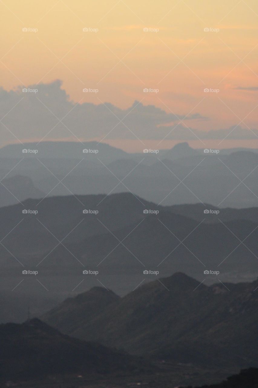 Bvumba Mountains at sunset 