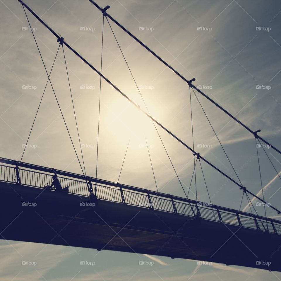 Bike rider on Bridge