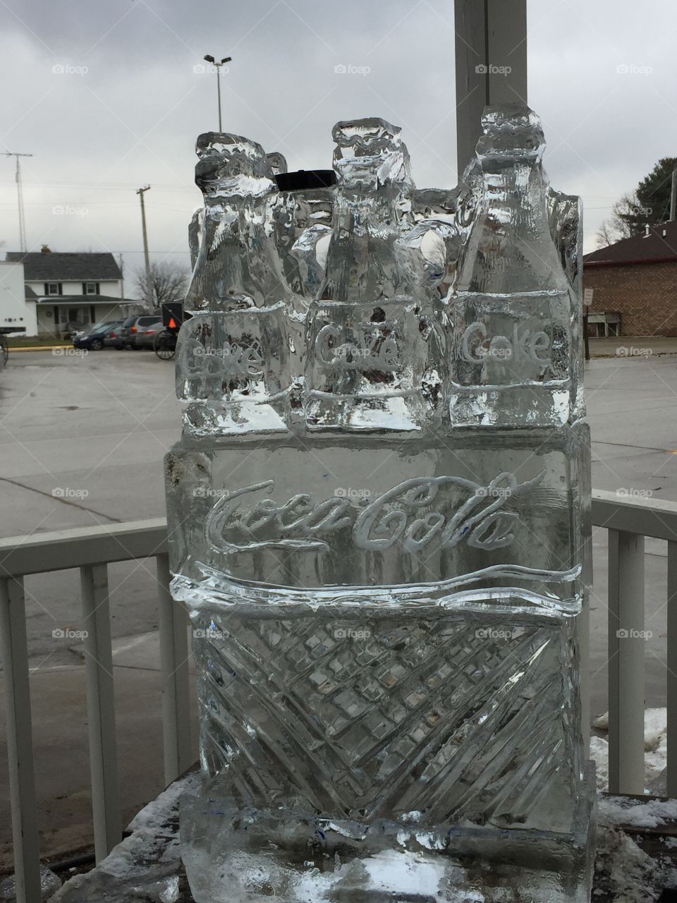 Ice Cold Coke Ice Sculpture 