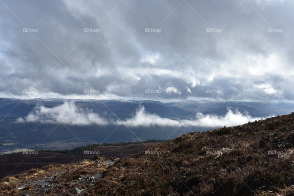 Clouds in mountains 