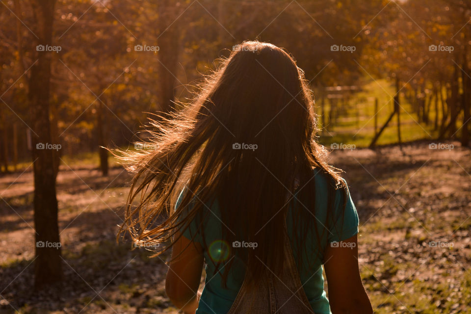 walking in the sunset