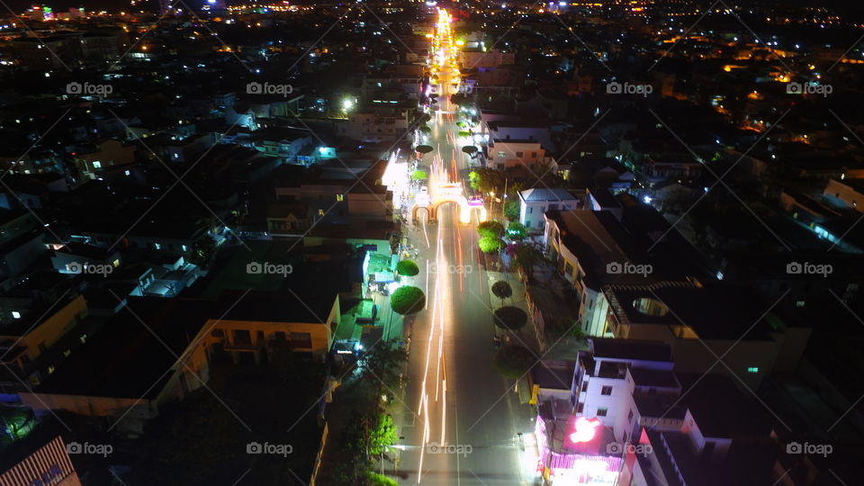 Christmas, Light, City, Street, Evening