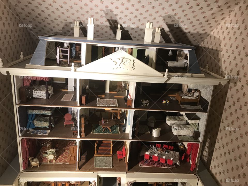 Crammed packed dolls house, to satisfy the majority of small children in the world.