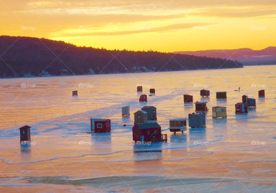 Ice shanties 
