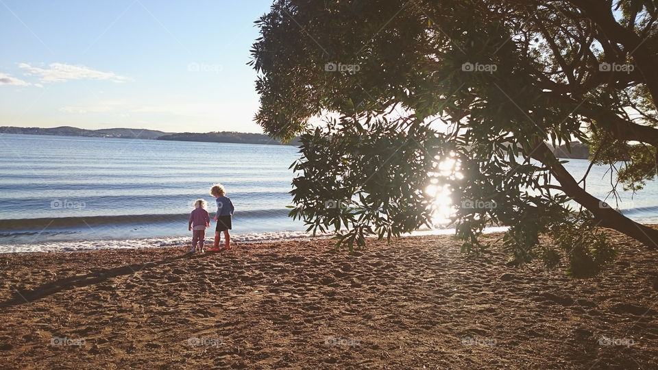 Children at Lake