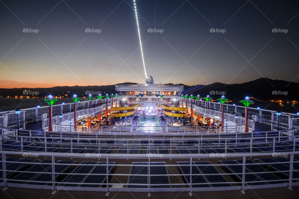 Pool Deck on the cruise ship 