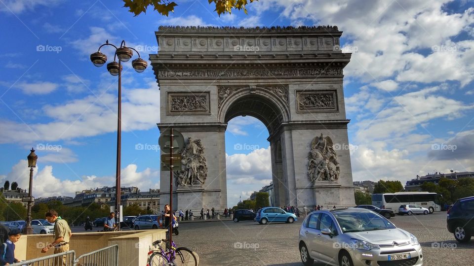 Triumphal arch & national monument of Paris