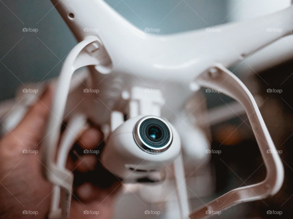 Close-up of a miniature drone