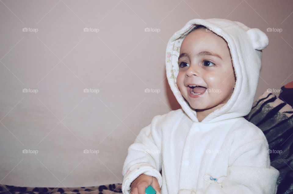 Happy boy with big smile