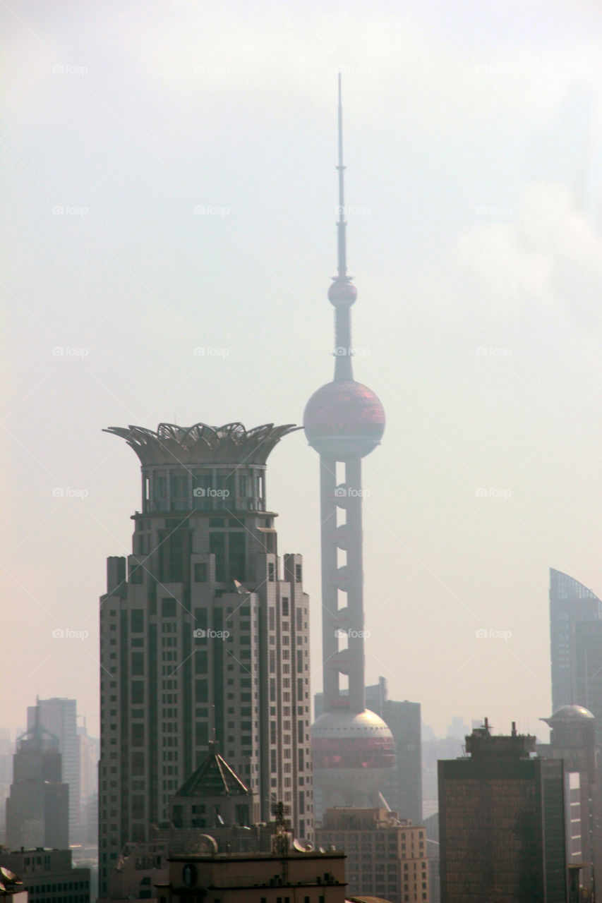 Shanghai tv tower and unknown