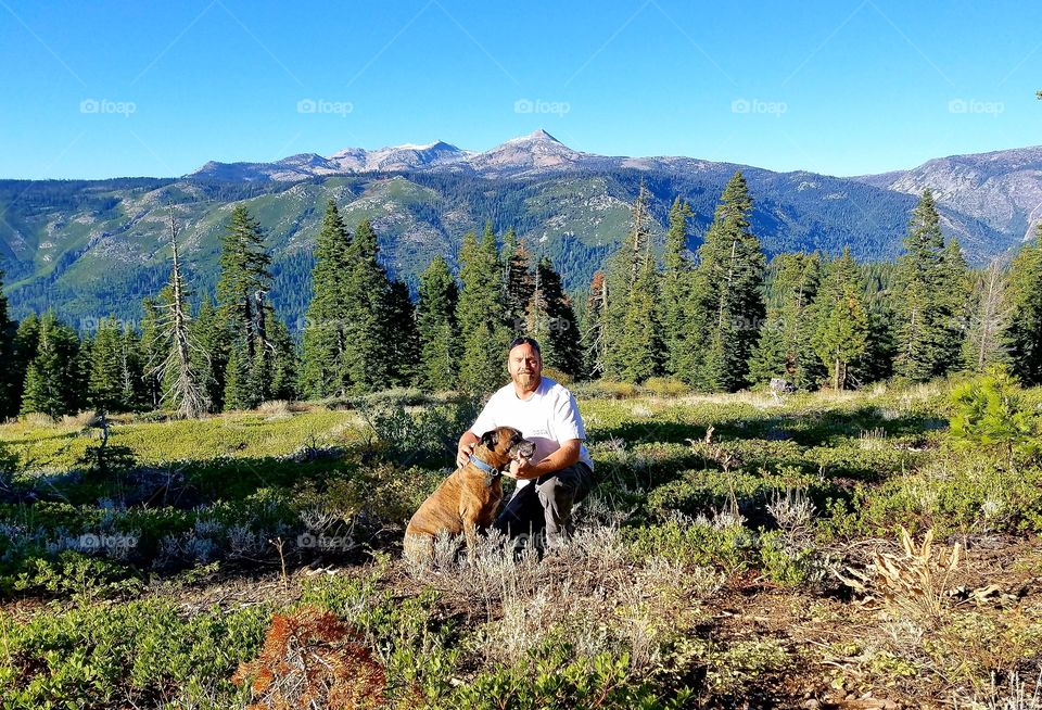 Thor and I on a walkabout up in the Sierras!