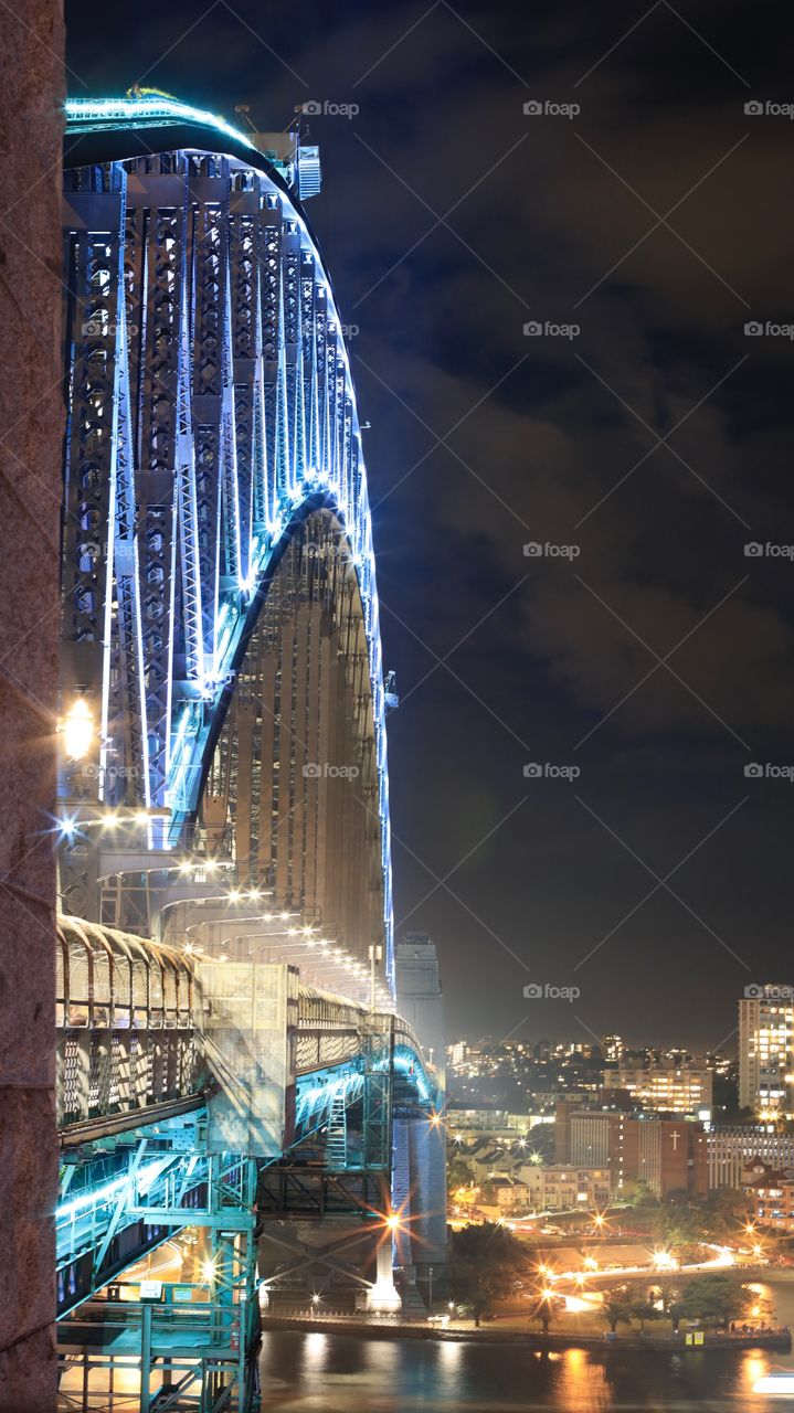 Sydney Harbour Bridge-Vivid Lights, Sydney NSW