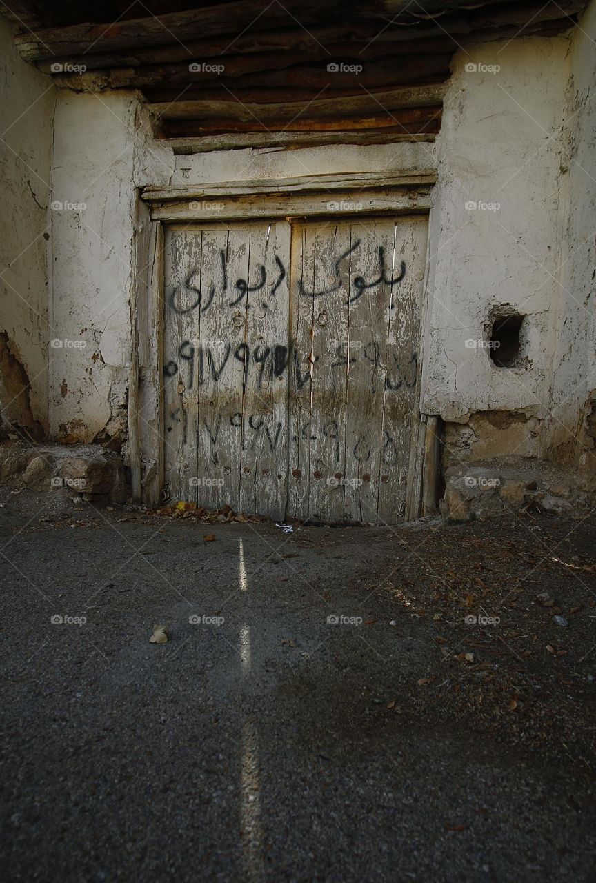 Wooden old door