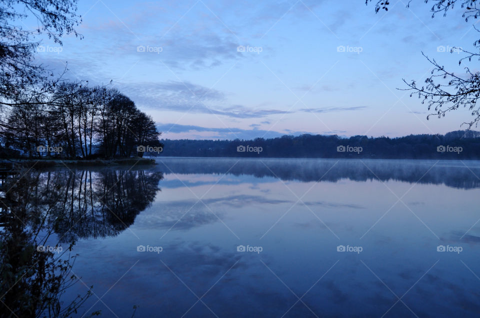 Scenic view of a idyllic lake