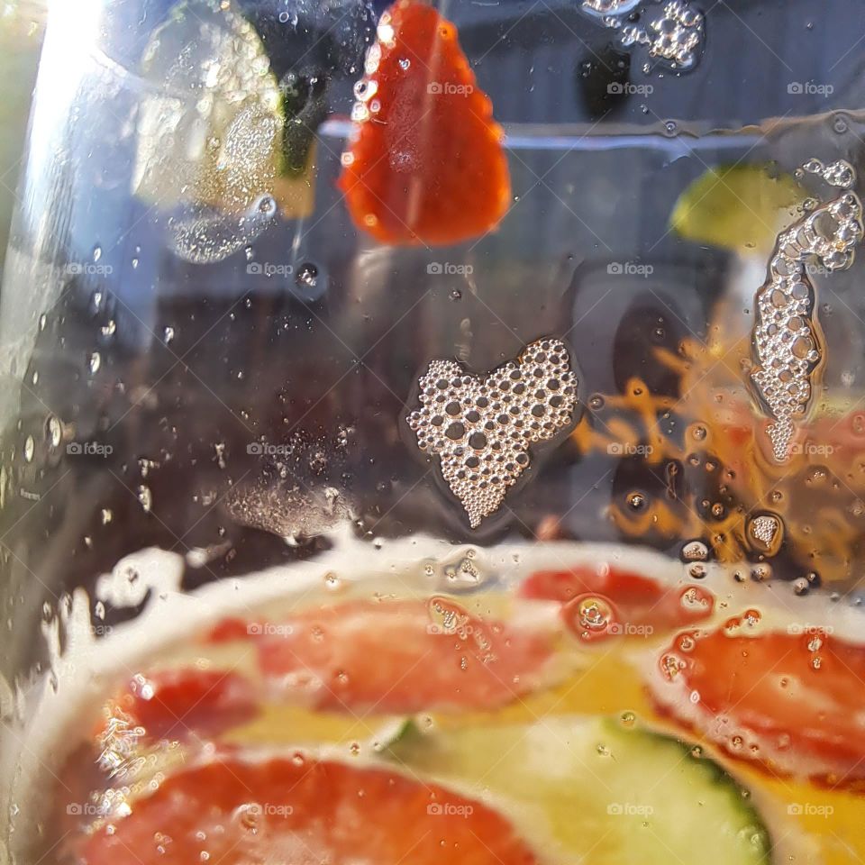 close up of pimms drink