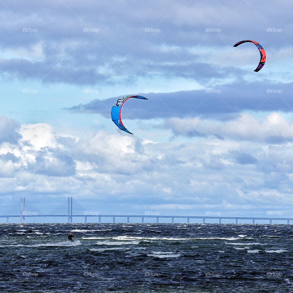 Kites in the sky