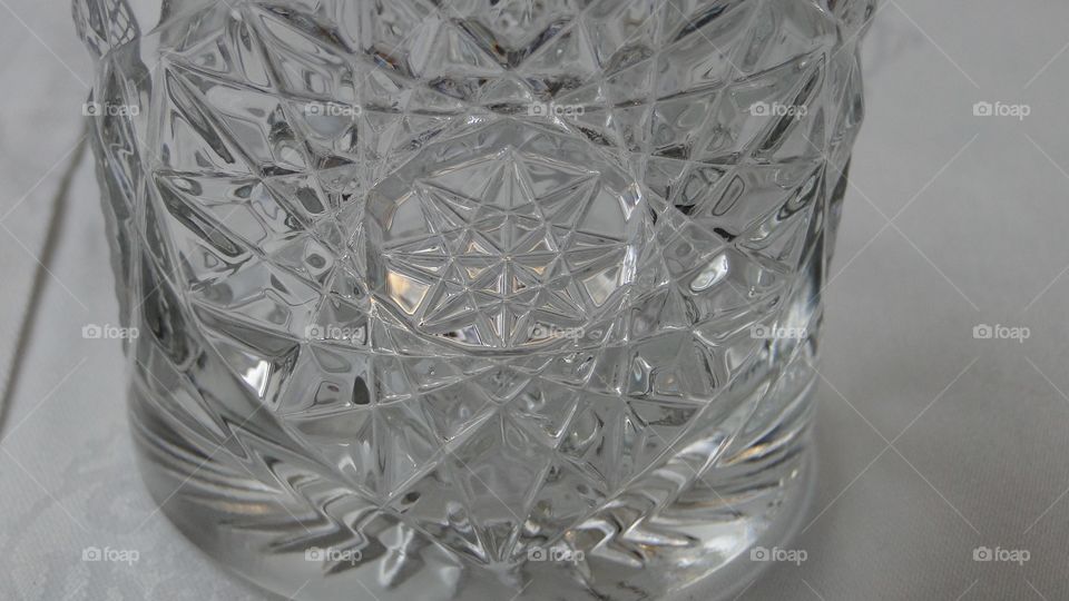 Vaso de cristal tallado