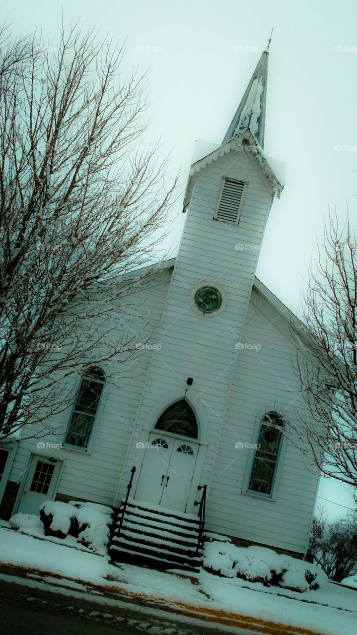 winter church