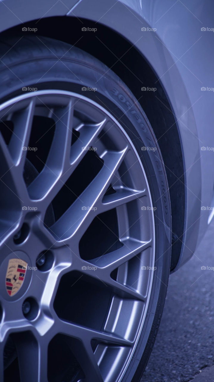 Ein close-up shot einer wunderschönen Felge