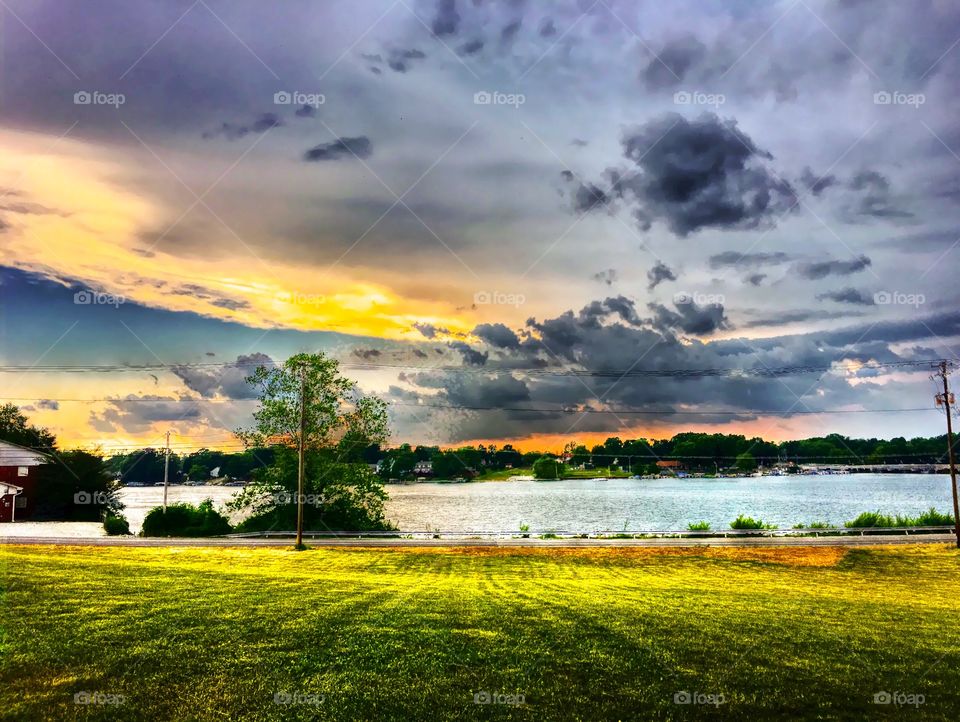 Cool clouds over the lake