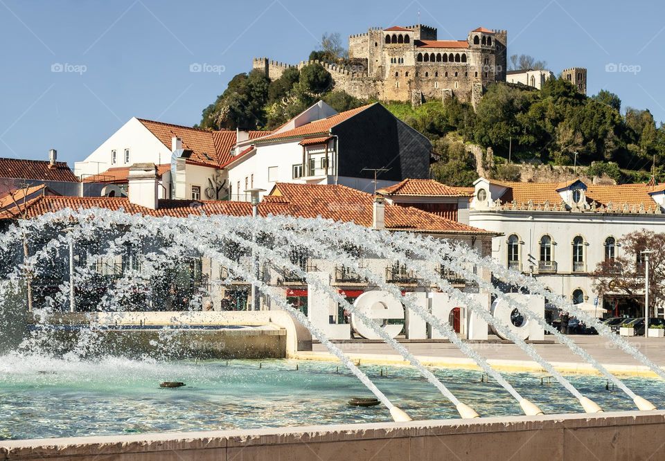 Water fountains in the city of Leiria