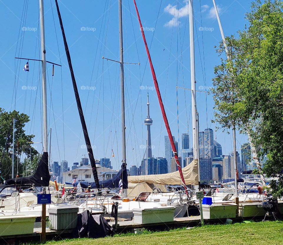 boats,boardwalk and buildings